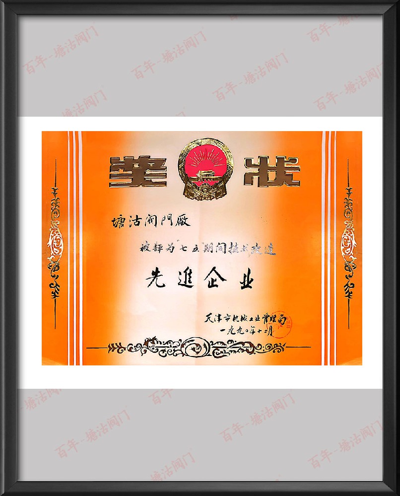 七五期間技術(shù)改造先進(jìn)企業(yè)